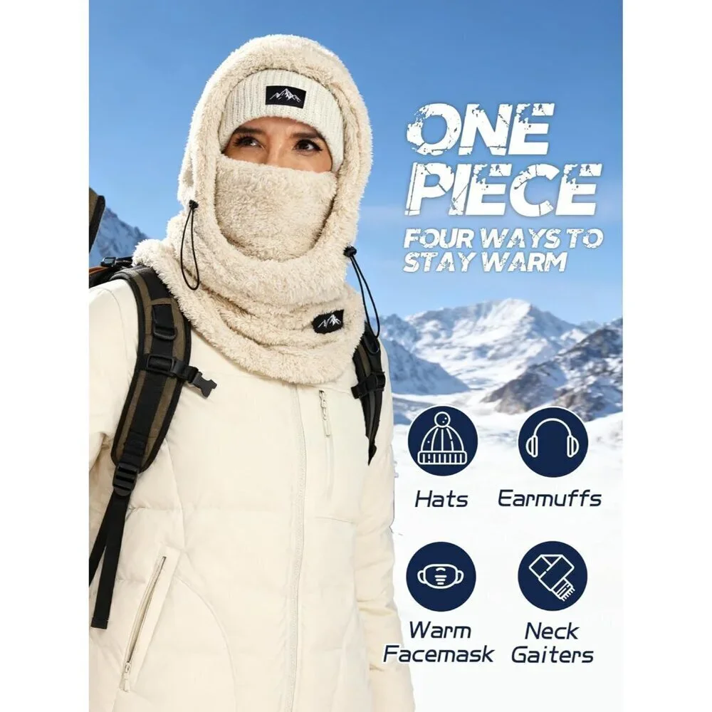 Winter Ski Mask Balaclava Fleece Windproof Face Cover for Men Women